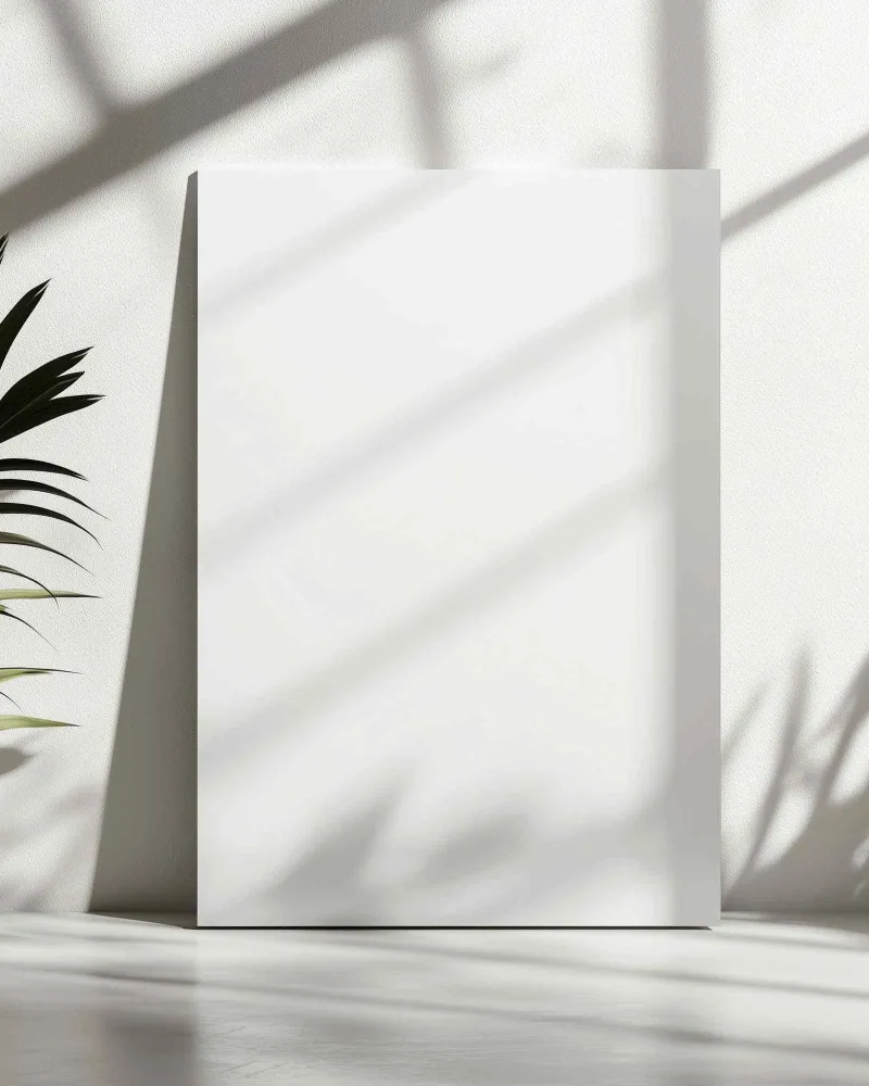 Canvas poster mockup