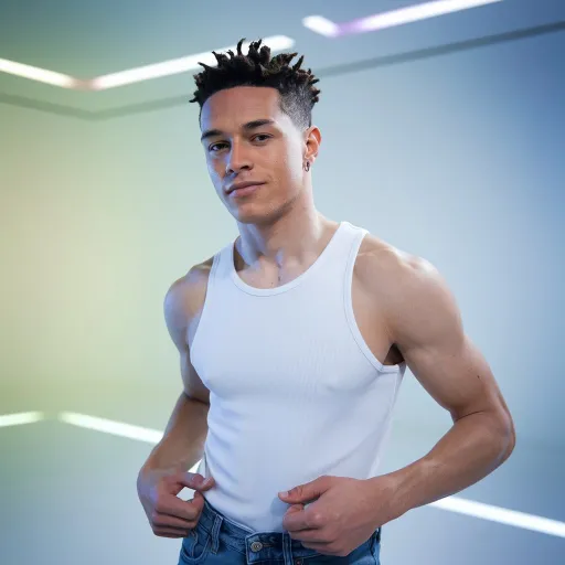 Men Tank Top Mockup white