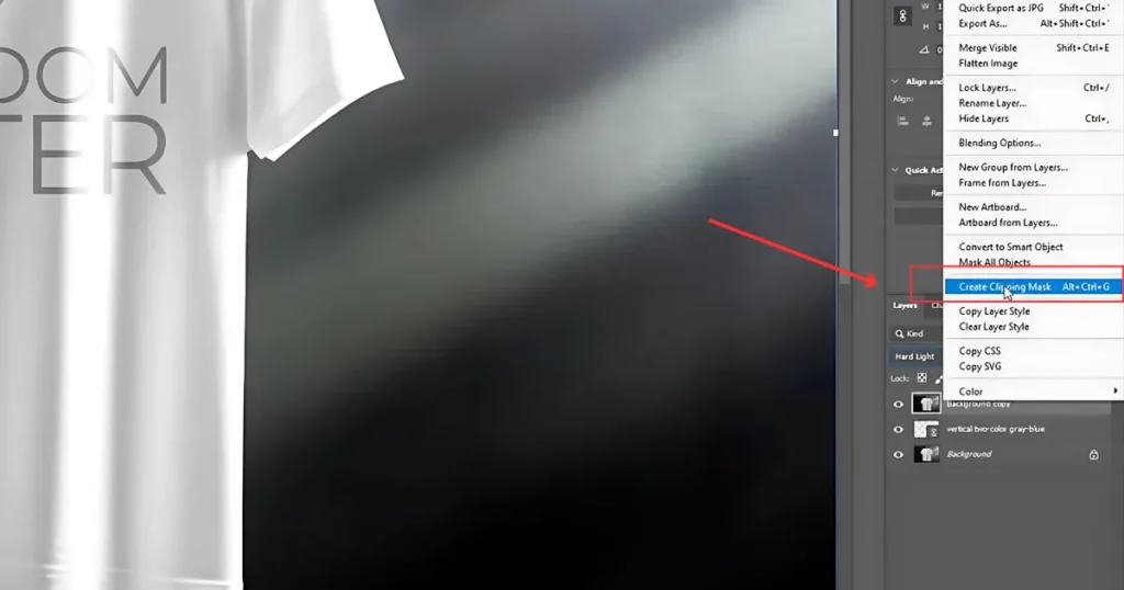 click create clipping mask