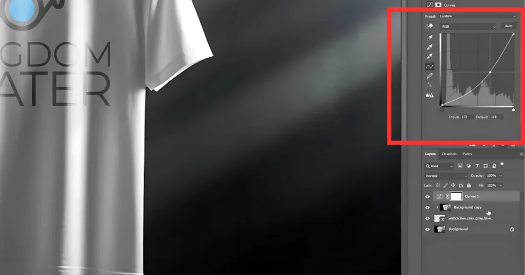 click in the middle of the curve to create a point