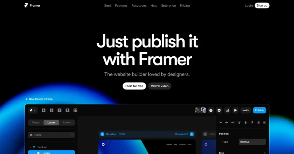framer alternative to figma for making responsive websites