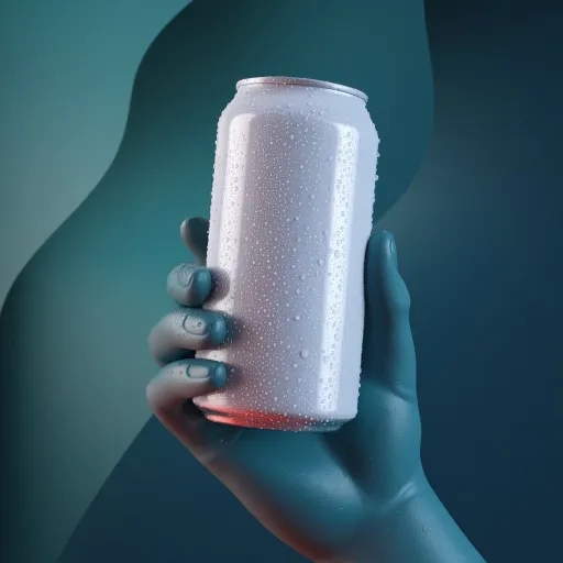 hand holding can mockup