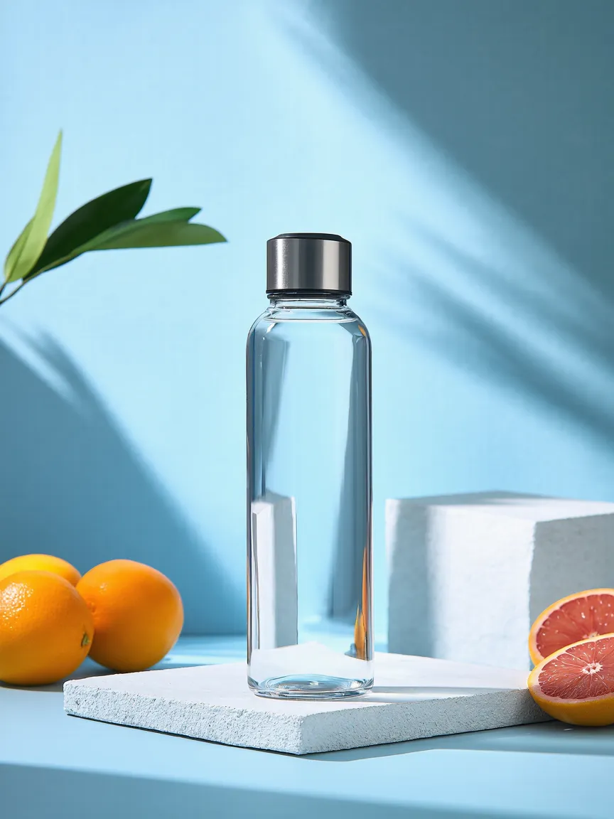 Clear Bottle Mockup