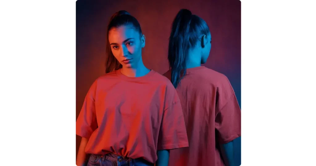 a model with a front and back view