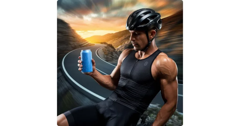 an athlete holding a can template