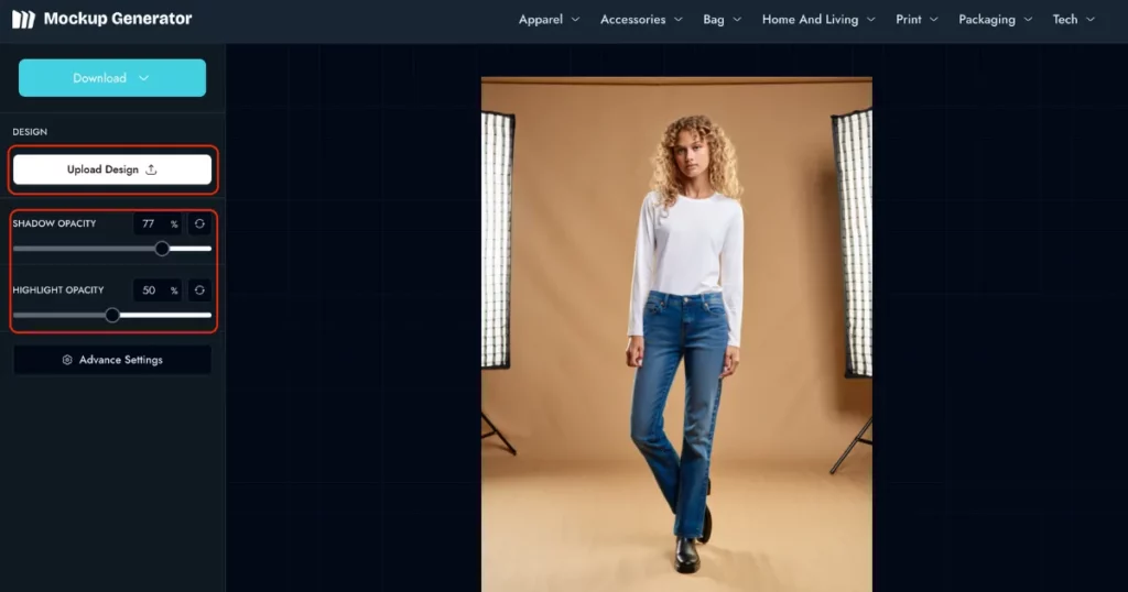 customize the tshirt mockup