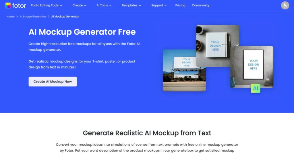 fotor ai mockup generator