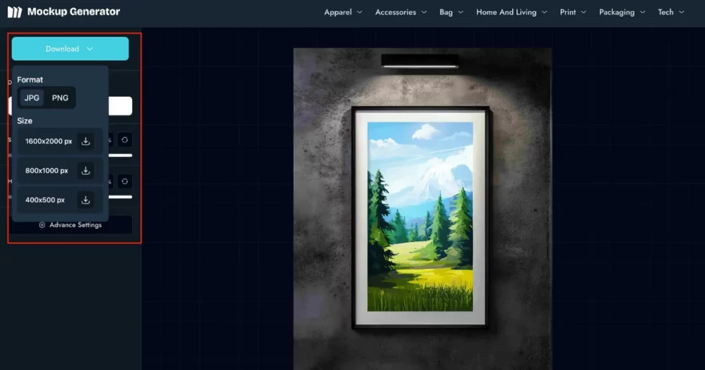 save poster mockup