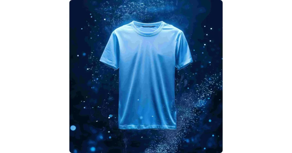 t-shirt with a splash of blue