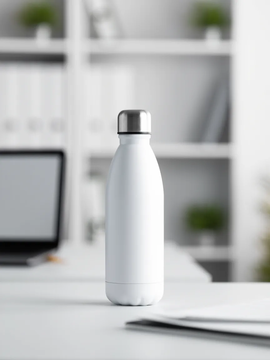 white Bottle Mockup
