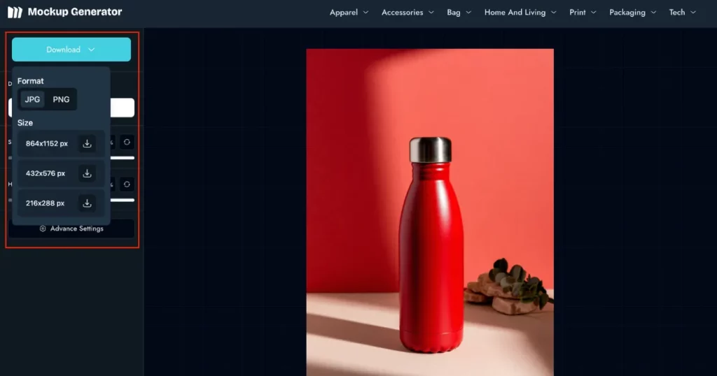 download bottle mockup