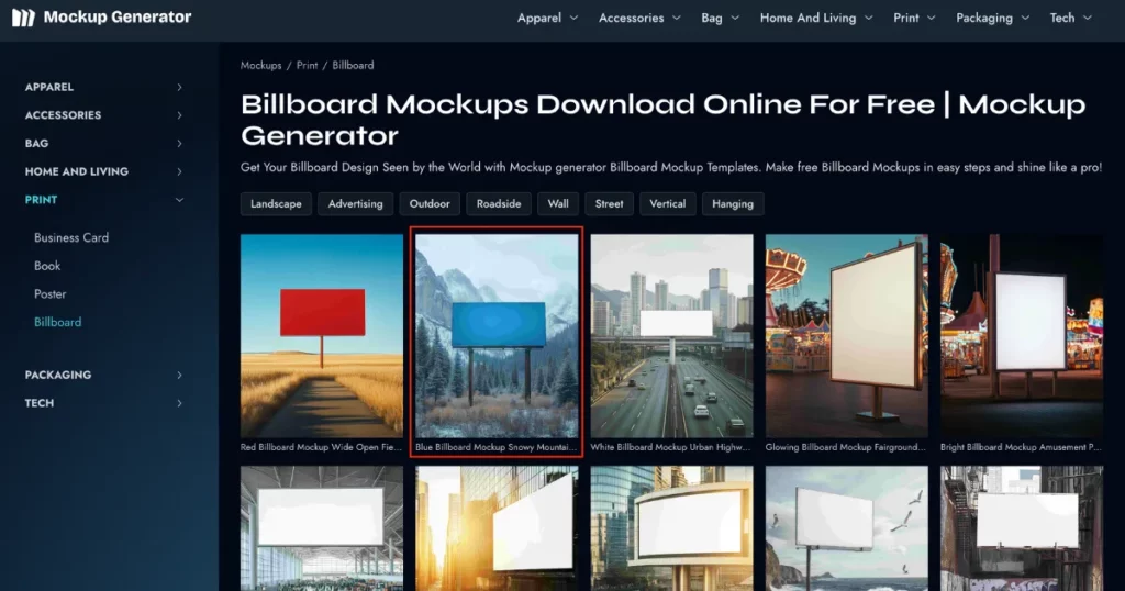 edit the blue billboard on how to make a billboard mockup