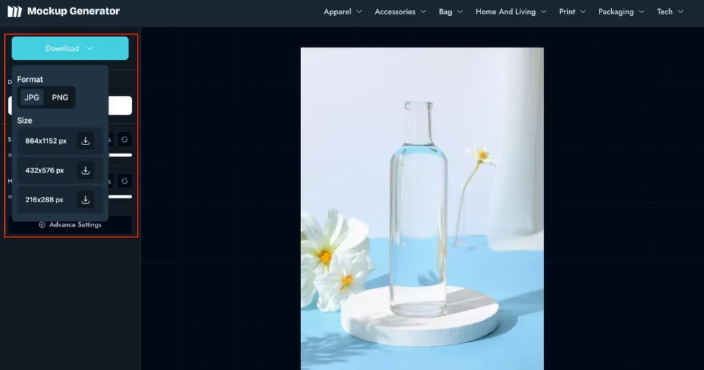 press download on how to make packaging mockups